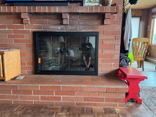 Customer photo review of Brookfield - Masonry & Prefab Fireplace Glass Doors