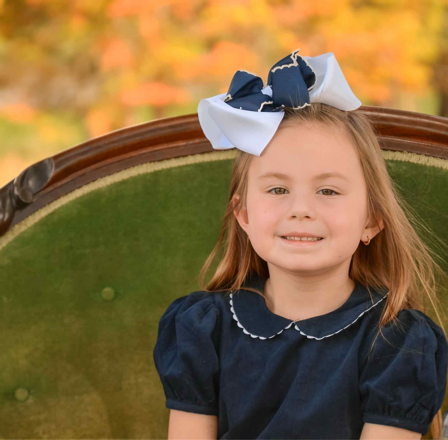 Customer photo review of Navy Corduroy Collared Sally Dress
