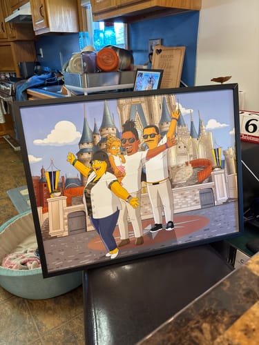 Customer photo review of Custom Turned Yellow Portrait + Framed Poster