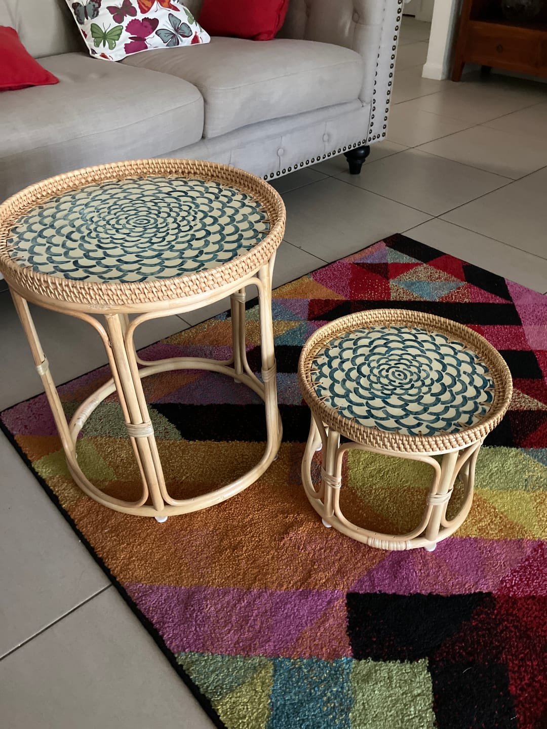 Customer photo review of Bloom Rattan Table Set