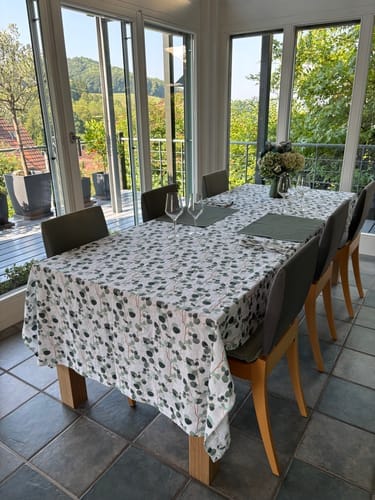Customer photo review of LIMITED EDITION Eucalyptus Linen Napkins Set of 2