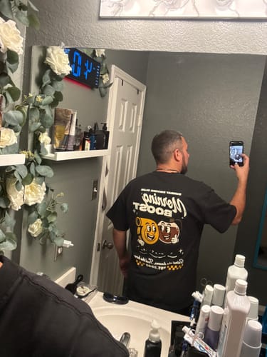 Customer photo review of MORNING BOOST (LIMITED EDITION) OVERSIZED BOX TEE