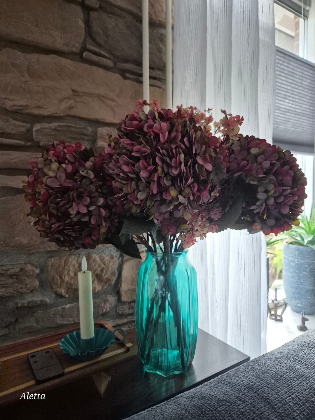 Customer photo review of Grote Zijden Hortensia - Paars