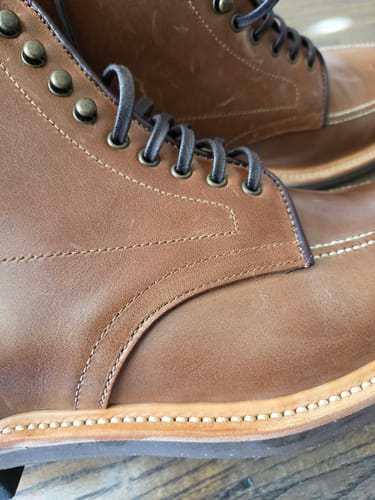 Customer photo review of Indiana MocToe Boot -luosjiet®boots -  Tan Refresh Waxy