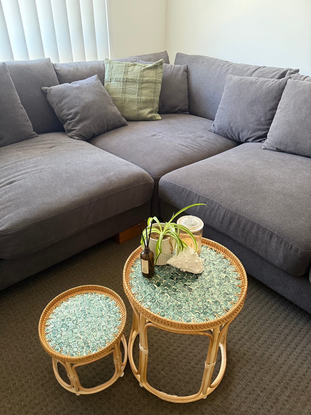 Customer photo review of Sirena Rattan Table Set
