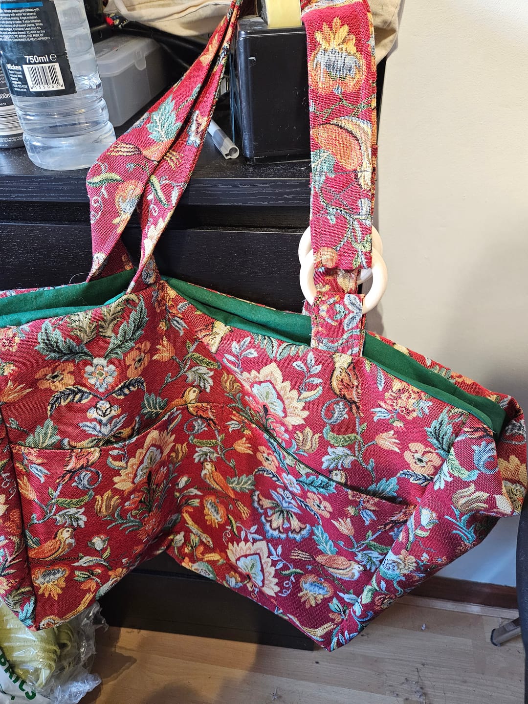 Customer photo review of Birds and Flowers Tapestry Fabric