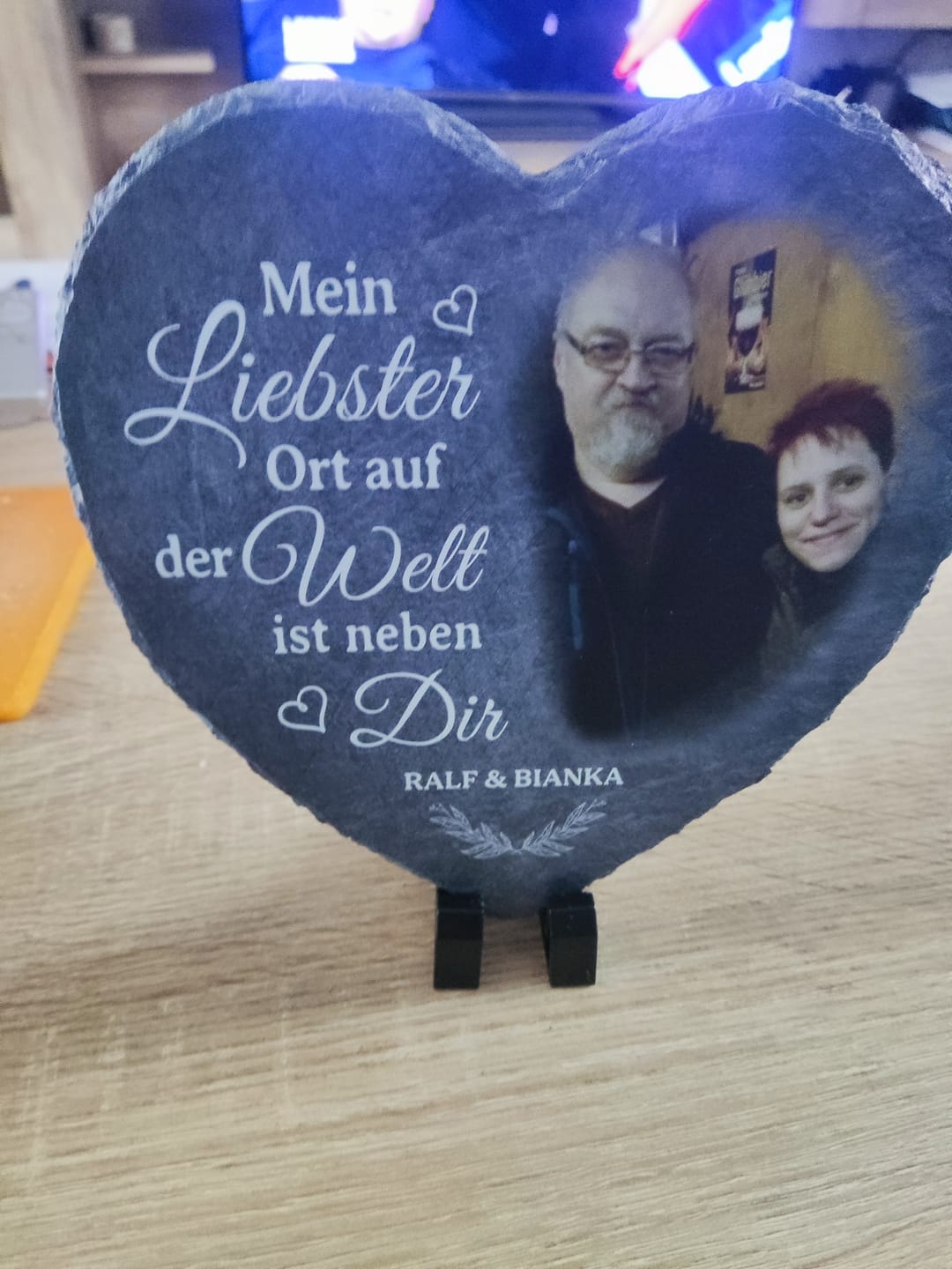 Customer photo review of Neben dir - Paar-Schieferherz