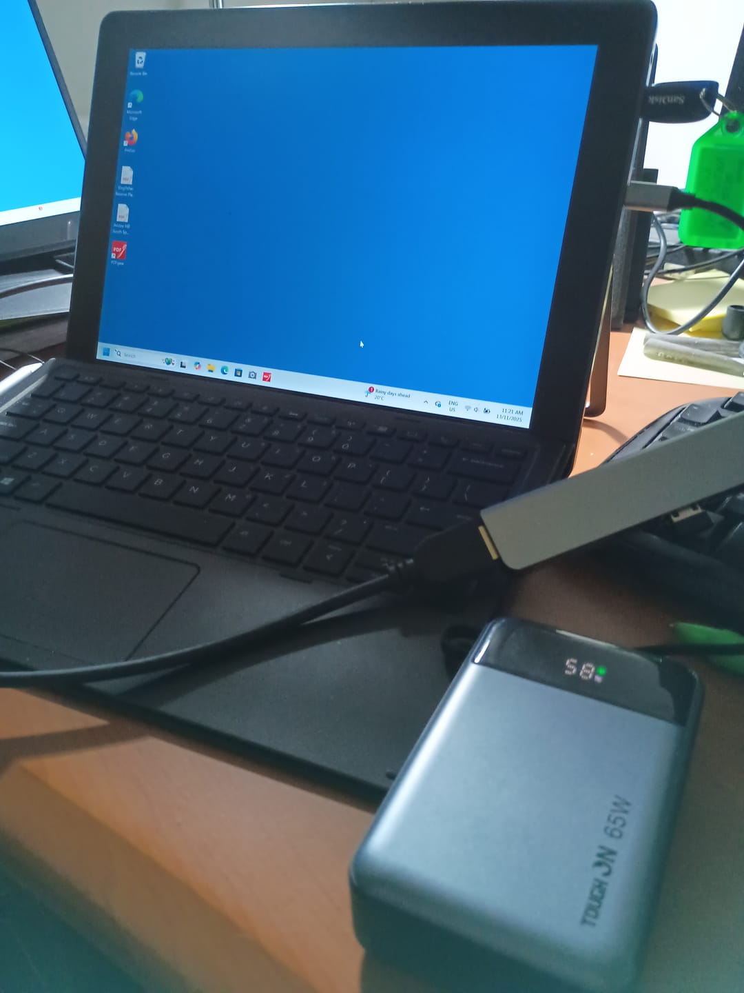 Customer photo review of Tough On 65W 20000mAh Power Bank Built-in USB-C Cable