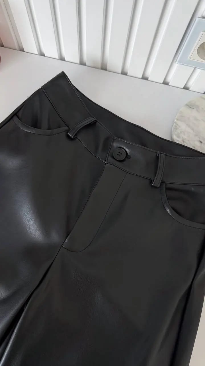 Customer photo review of Giselle High Waisted Leather Pants