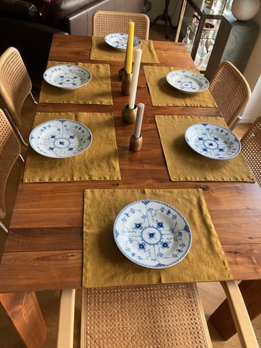 Customer photo review of LIMITED EDITION Bronze Linen Placemat
