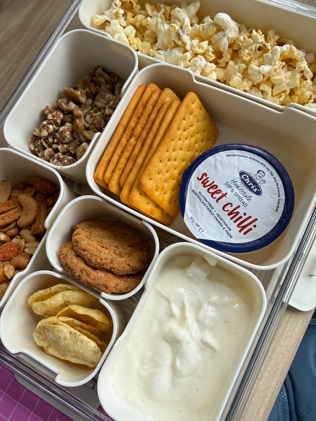 Customer photo review of Pizzazz Rectangular Grazing Box – 7 Compartments with Picks