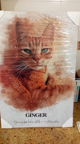 Customer photo review of Foto de tu mascota en estilo acuarela | Regalo para cachorros, perros y gatos