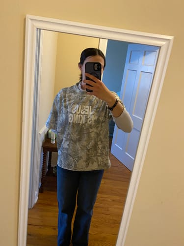 Customer photo review of Pre-Order Jesus Is King Premium Tee