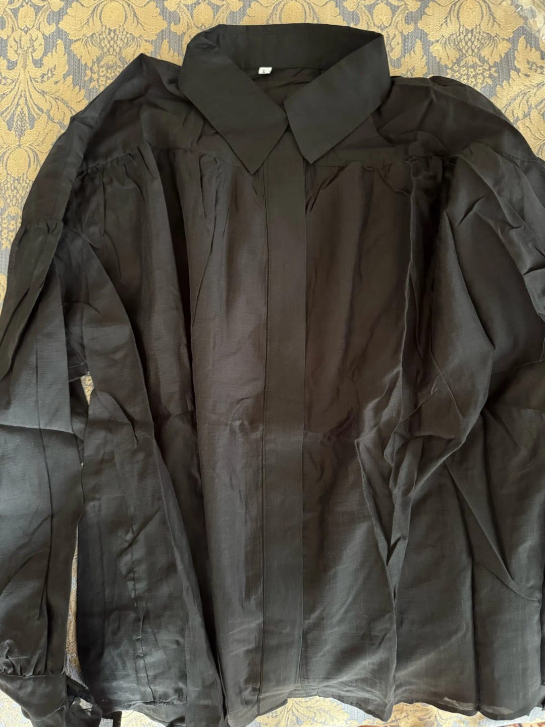 Customer photo review of Brielle Button Down Sheer Blouse