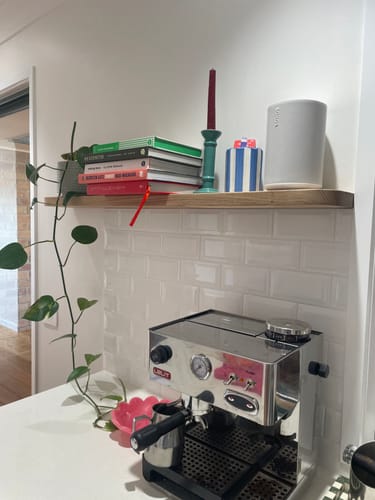 Customer photo review of Curved Floating Shelf