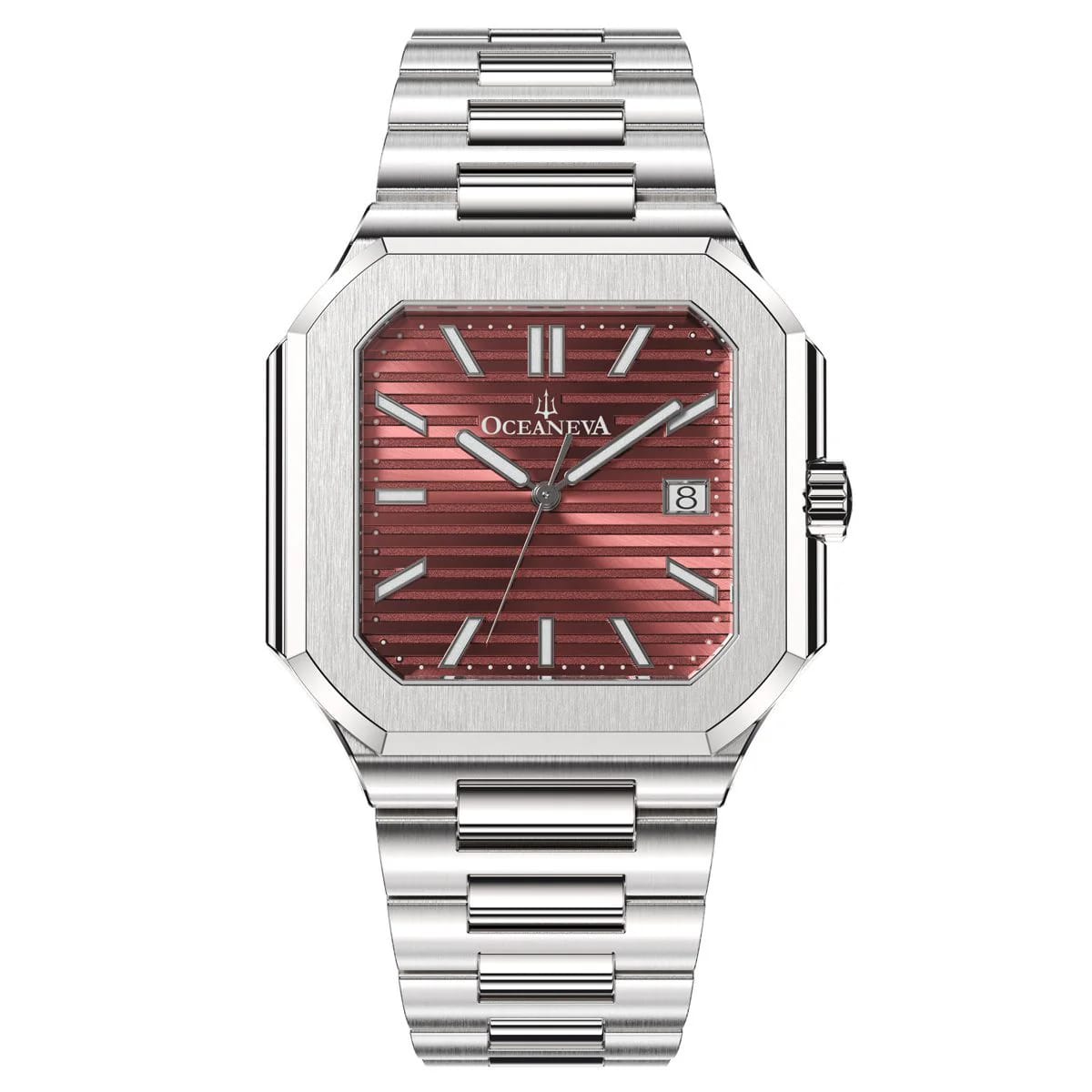 Customer photo review of Oceaneva Mens Tenuis Ultra-Thin Swiss Movement Automatic Thin Watch Burgandy