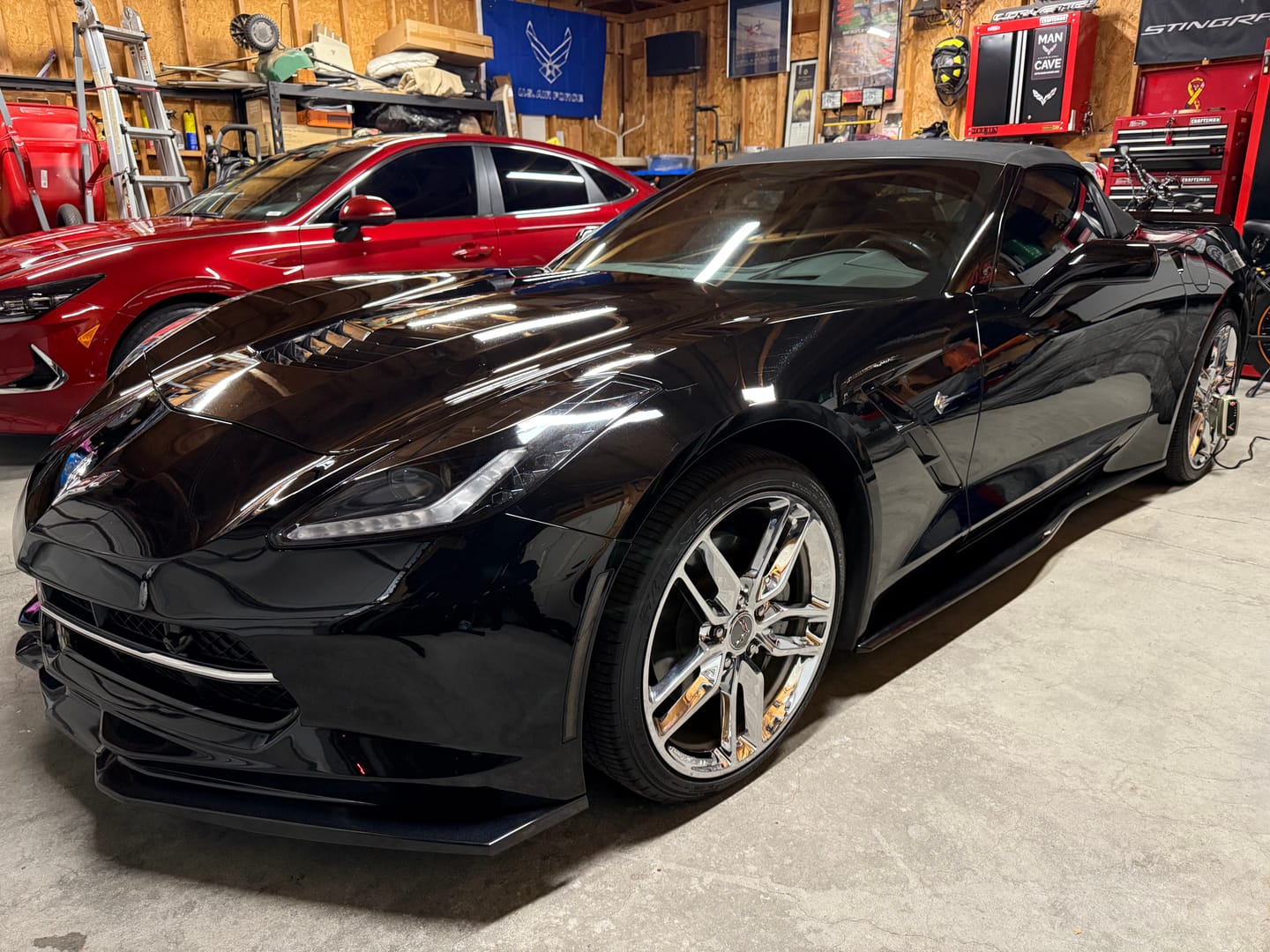 Customer photo review of Chevrolet Corvette C7 Stage 2 Front Splitter With Side End Caps