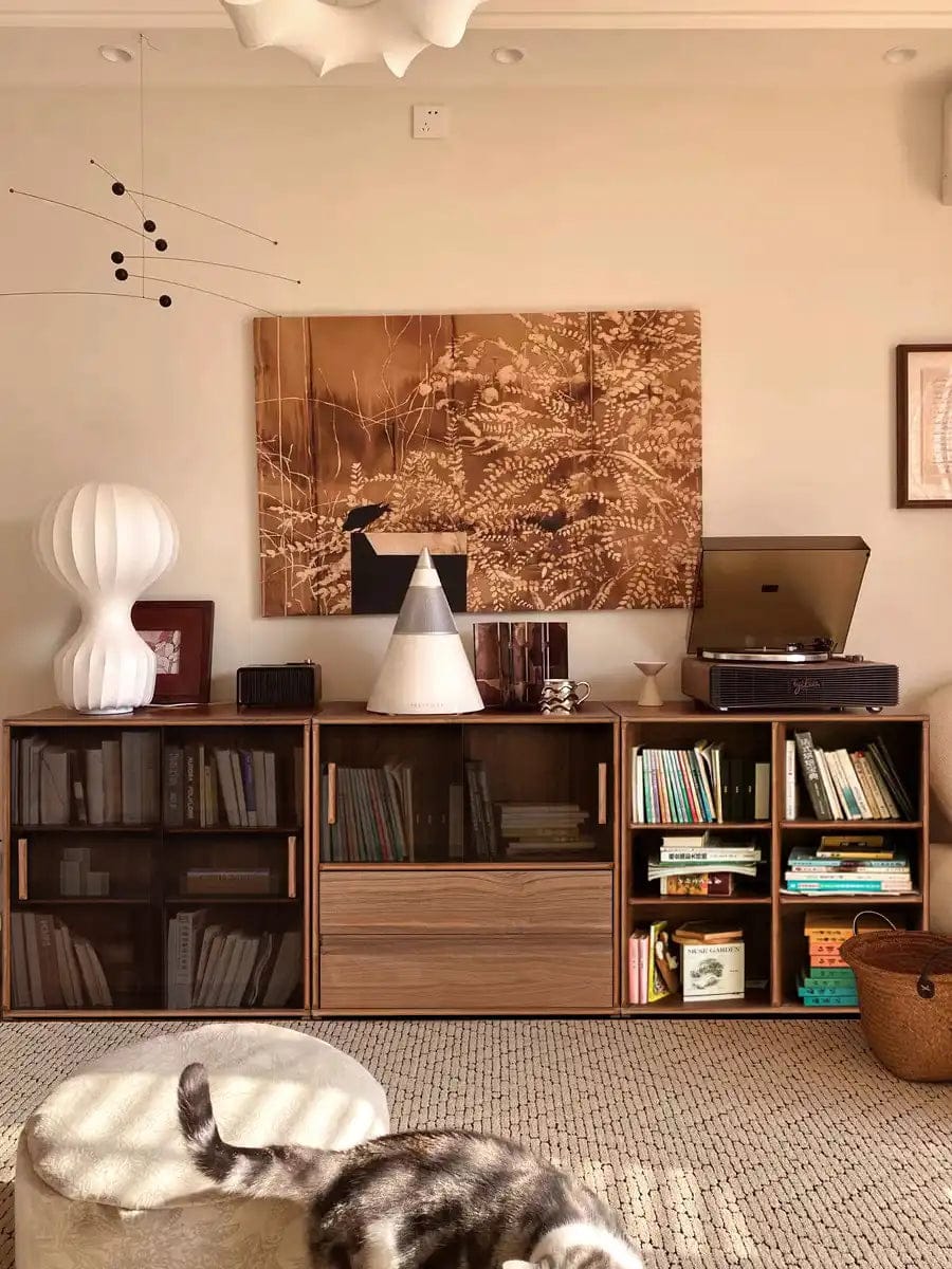 Customer photo review of Soho Walnut Storage Cabinet Combination | Modular Design