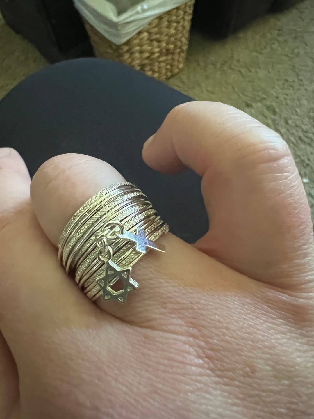 Customer photo review of Spirali Pure Silver Unity Ring