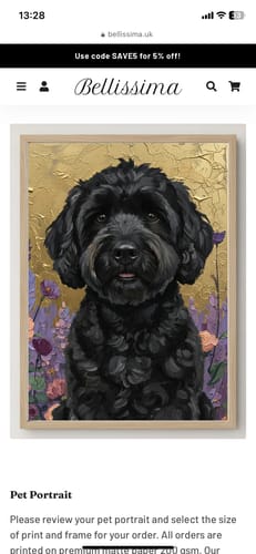 Customer photo review of Pet Portrait