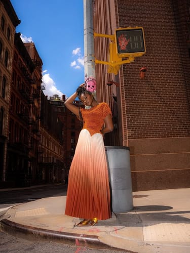 Lin review of Mira Skirt Set | Brown image 1 out of 2