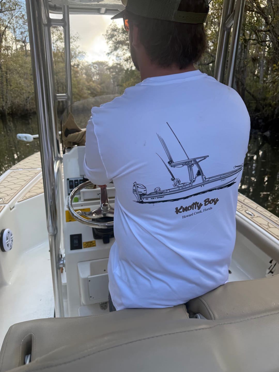 Customer photo review of Mens Captain & Crew Drifit Custom Boat Shirts - Long Sleeves