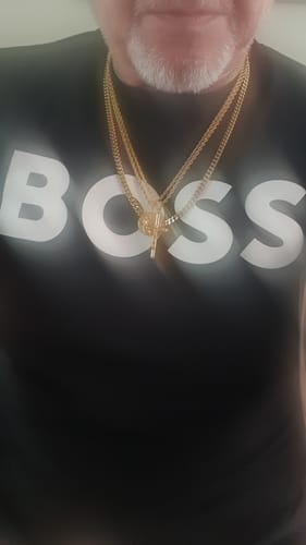 Customer photo review of Crucifix Pendant | Gold