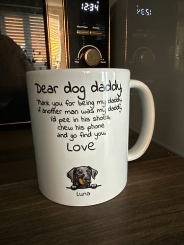 Customer photo review of Dear Dog Parent - Personalised Mug