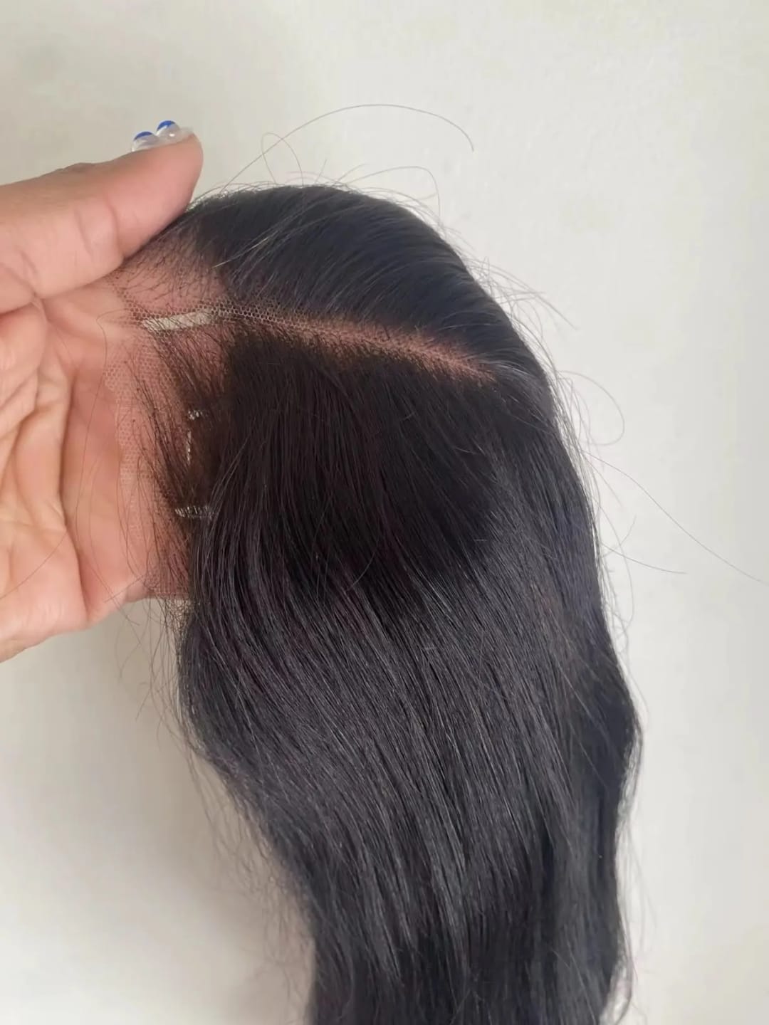 Customer photo review of More Face 13x6 HD Straight Lace Frontal Wigs Pre Bleached Knots Human Hair Wigs With Elastic Drawstring