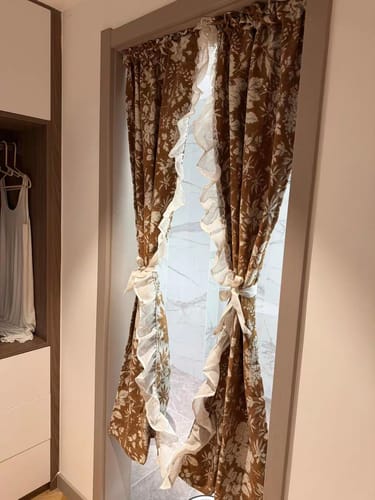 Customer photo review of Ruffle  Love Cabinet Curtain Duos