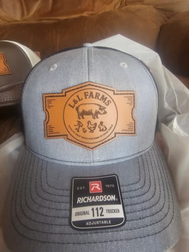 Customer photo review of Premium Custom Leather Patch Hats (Wholesale)