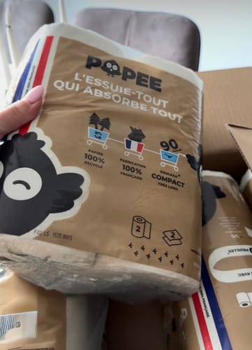 Avis photo d'un client sur ESSUIE-TOUT Ultra-absorbant - 8 ou 28 bobines
