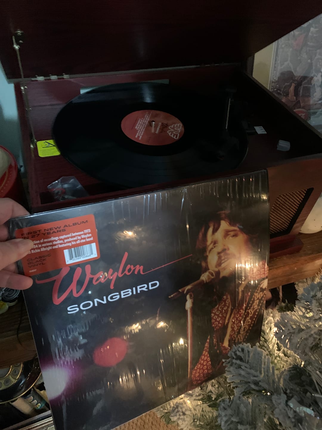Customer photo review of Waylon Jennings "Songbird" Black Vinyl LP Pre-Order