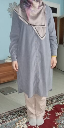 Customer photo review of Fit Dad Gri Kadife Gömlek Ceket