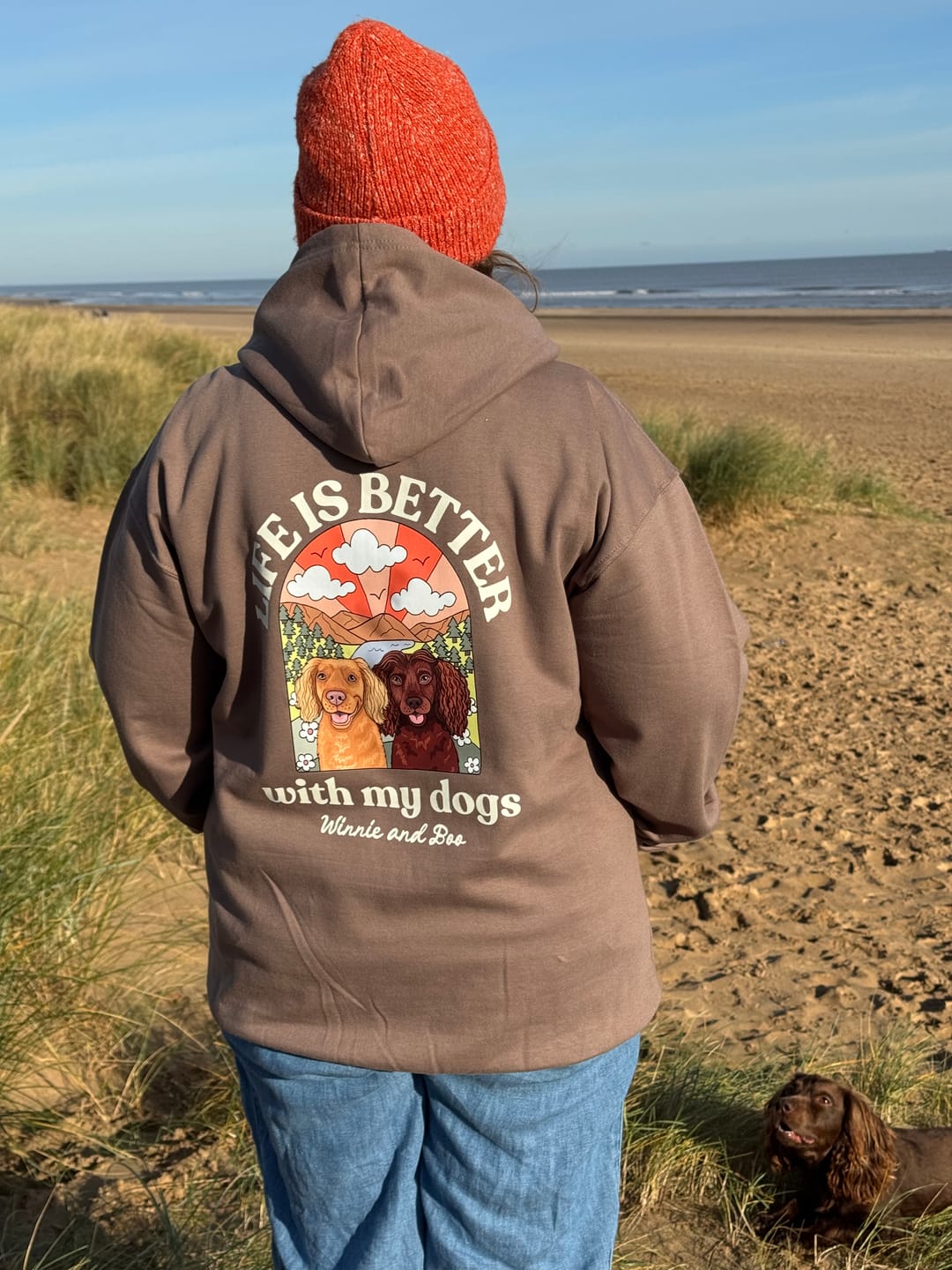 Customer photo review of Personalised Life is Better with your dog Hoody
