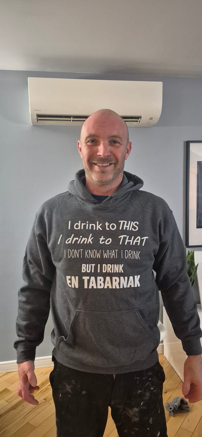 Customer photo review of HOODIE / I DRINK TO THIS
