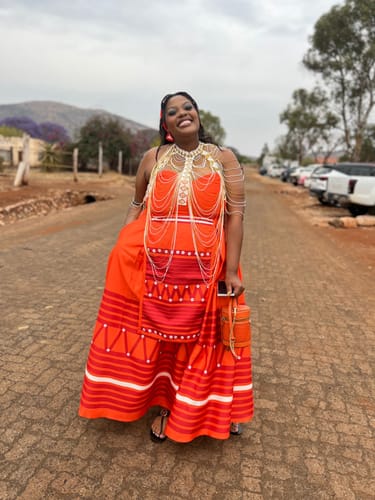 Customer photo review of BoobTube African Print Dress