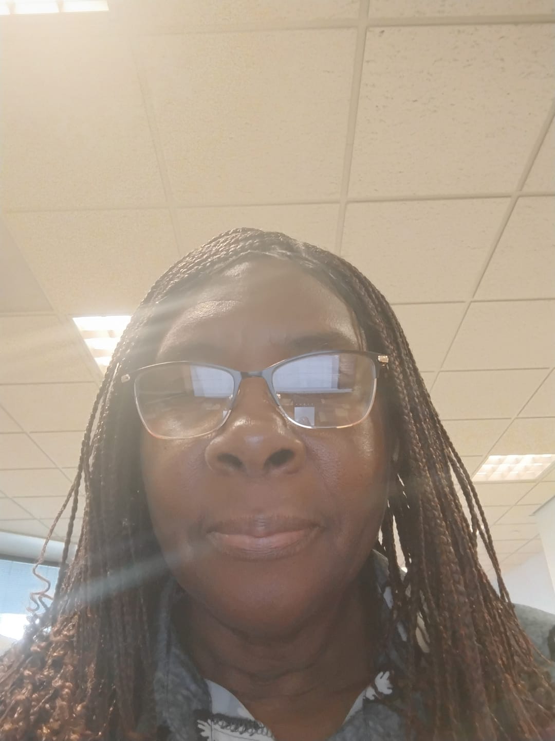 Customer photo review of Tina - Senegalese Mini Twist Braided Wig 14" Full Hand-tied Swiss HD Lace With Curly Ends - Human Baby Hair