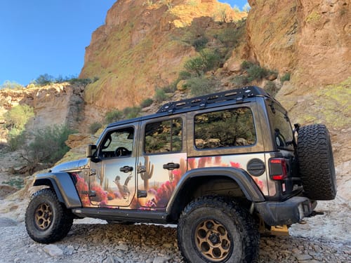 Customer photo review of Wrangler JLU Custom Design Removable Trail Armor