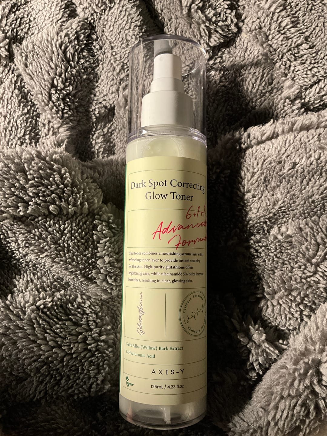 Customer photo review of Balinošs izsmidzināmais toniks Axis-Y Dark Spot Correcting Glow Toner