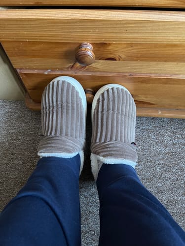 Customer photo review of Cozie Co Slippers