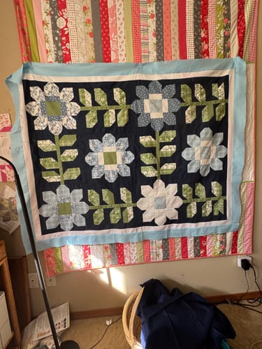 Customer photo review of Edelweiss  PRE CUT Quilt Kit Featuring by Camille Roskelley featuring Nantucket Summer by Moda fabrics
