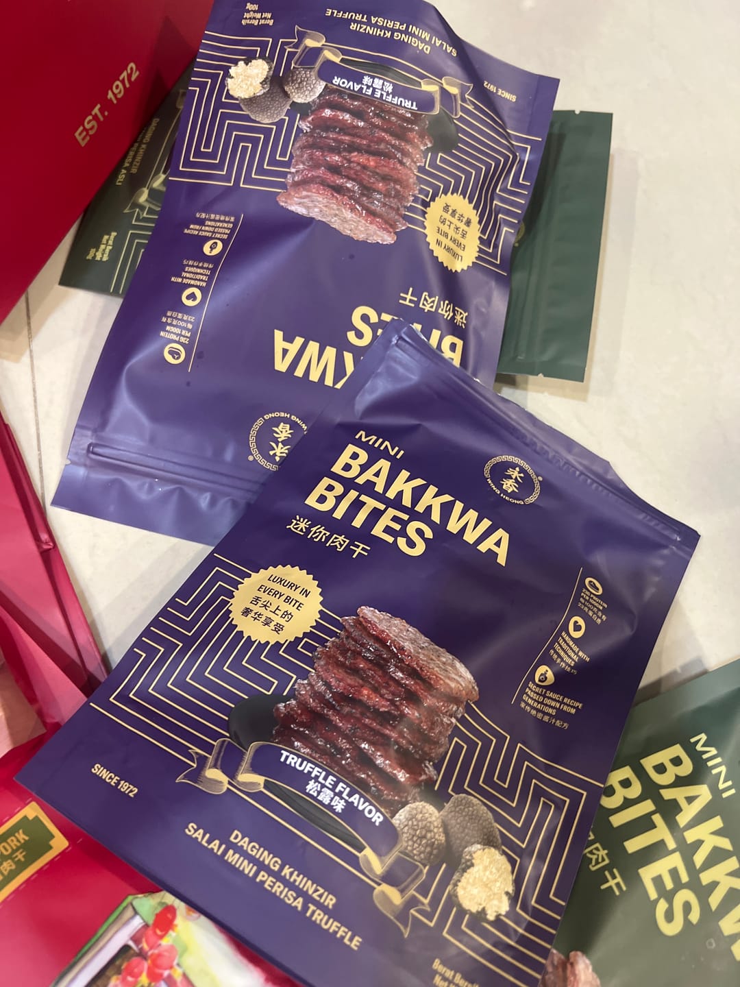 Customer photo review of BITE SIZE BAKKWA- TRUFFLE FLAVOUR (100G)