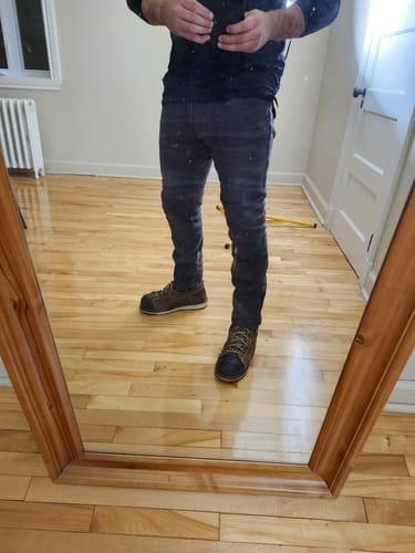 Customer photo review of FX-1 Slim All Day Pants Gunmetal