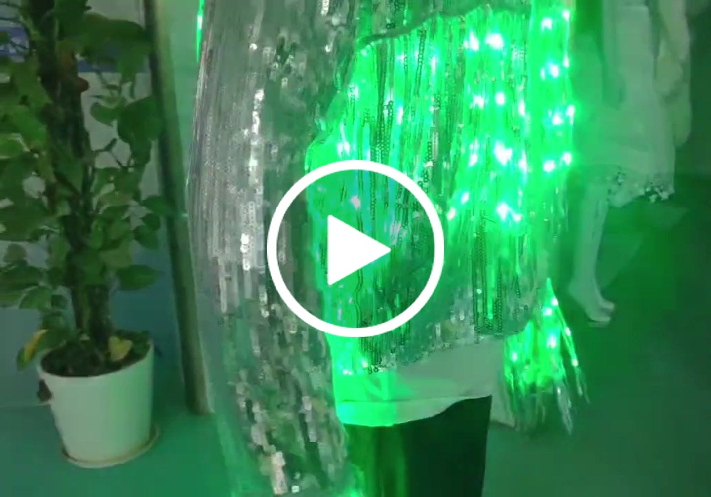 Customer video review of LED Fringe Sequin Jacket