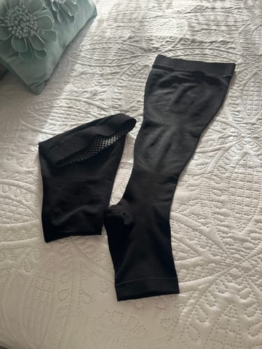 Customer photo review of Sigvaris Opaque Open Toe Thigh High (both for Men & Women)