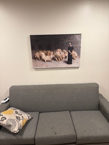 Customer photo review of Daniel in the Lion's Den | Briton Rivière | 1872