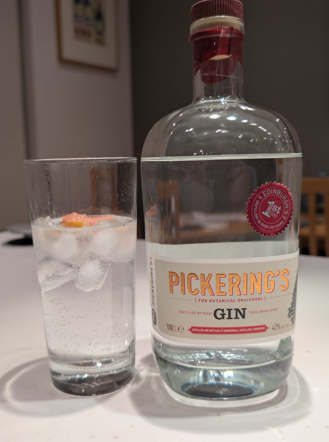 Customer photo review of Pickering's Gin 1 Litre