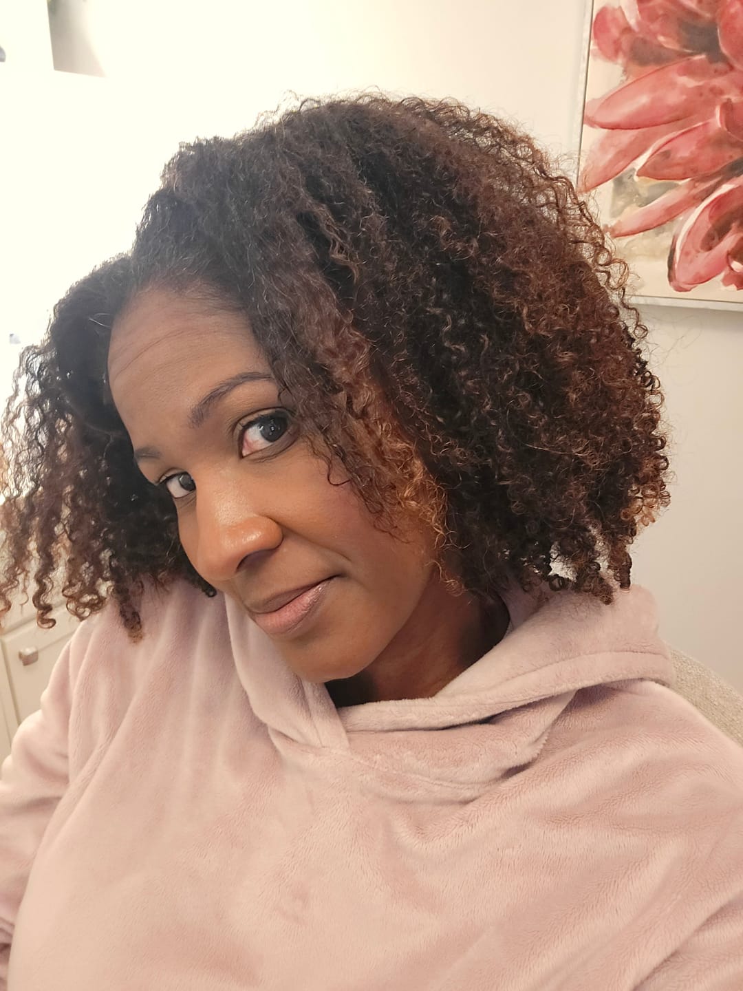 Customer photo review of Salon Size - Heavenly Hydration Grapeseed Hair Mist, 16oz