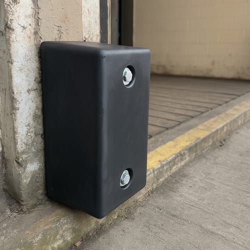 Customer photo review of Standard Rubber Dock Bumper 450x250x100mm Heavy-Duty Protection Includes Fixings Durable & Cost-Effective Ideal for HGVs